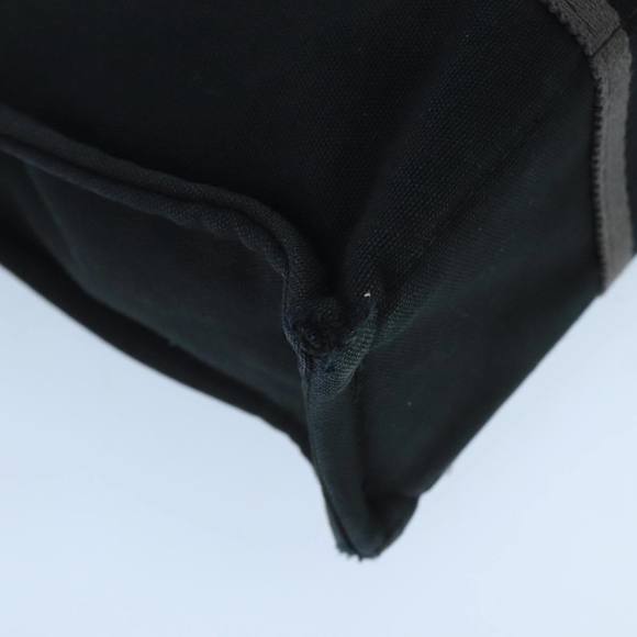 HERMES Fourre Tout PM Hand Bag Canvas Black Gray Silver Auth ti2255 - Picture 14 of 16